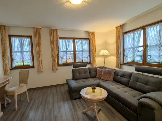 Wohnbereich der Ferienwohnung Ferien.Glück